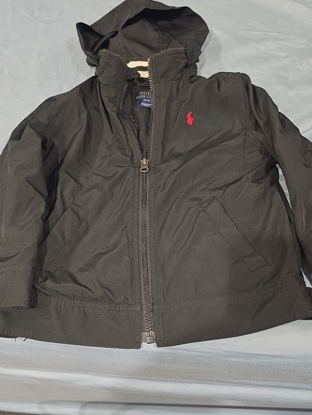 Polo by Ralph Lauren Black Hooded Jacket with Red Pony